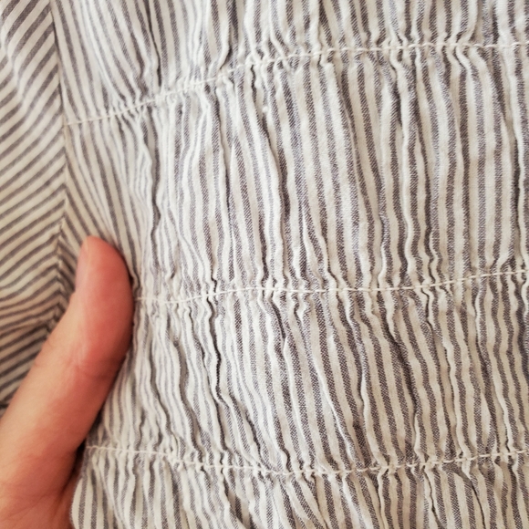 Striped button down blouse - Picture 4 of 5